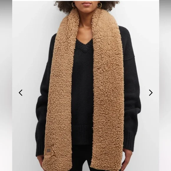 UGG | Accessories | Ugg Oversized Sherpa Scarf Caramel Nwt | Poshmark